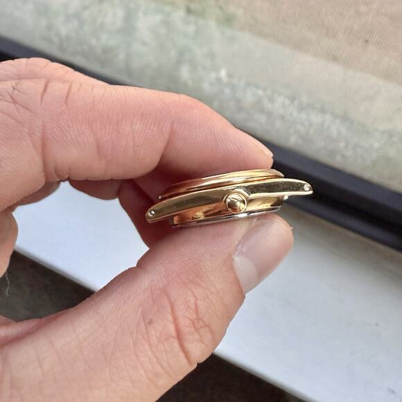 Seiko Moonphase Watch Women's 24mm Champagne Dial Gold Tone 2A24-0048 - Untested - Picture 6 of 9